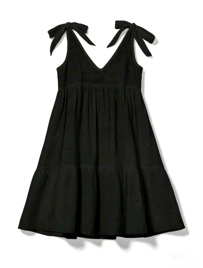 Beach Cover Up Dress - Navy & Black
