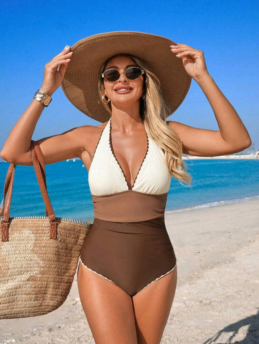 Trendy Multicolor One Piece Swimwear