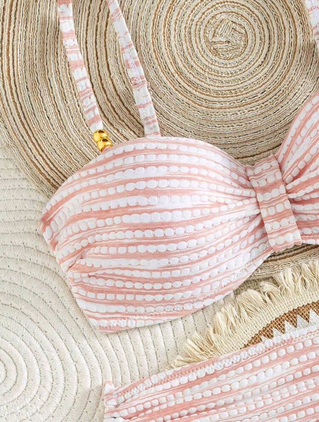 2 Pieces High Waisted Strapless Swimwear