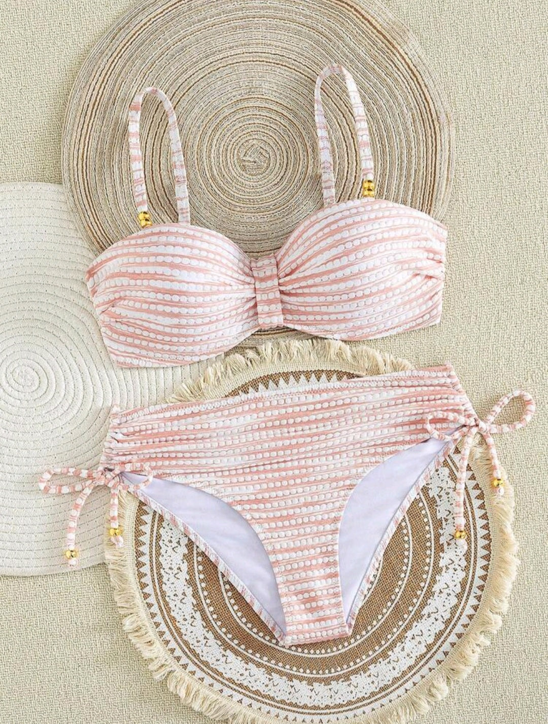 2 Pieces High Waisted Strapless Swimwear