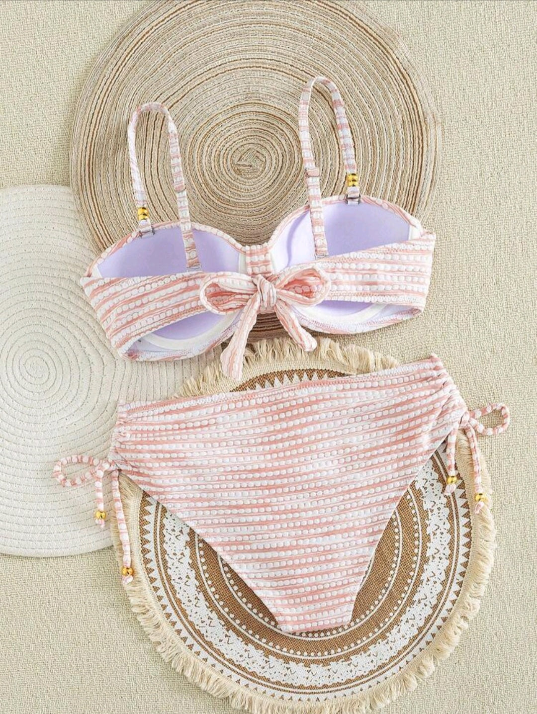 2 Pieces High Waisted Strapless Swimwear