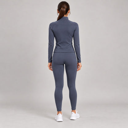 Sculpted Zip-Up Jacket & Leggings Set