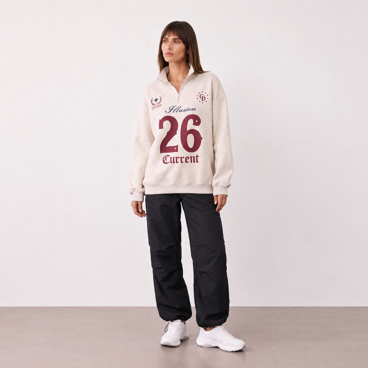Trendy Sweatshirt - Fleece Inside