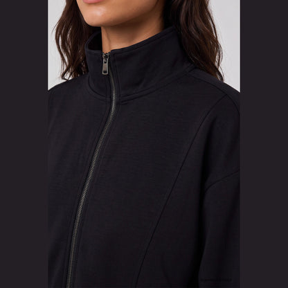 Zip-Up Jacket & Wide-Leg Pants Set