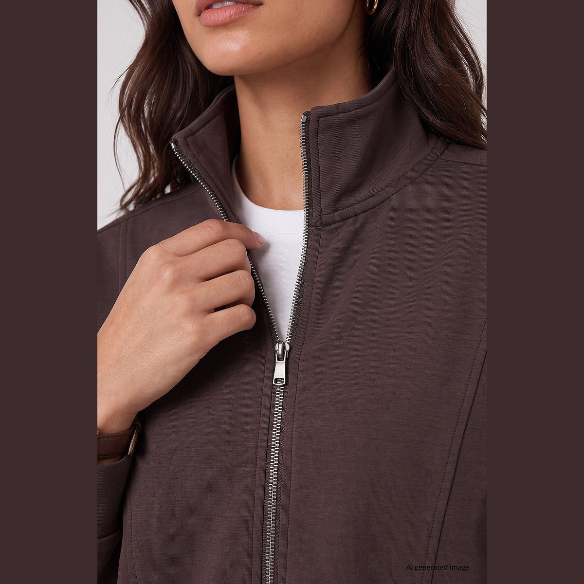 Zip-Up Jacket & Wide-Leg Pants Set