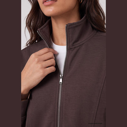 Zip-Up Jacket & Wide-Leg Pants Set