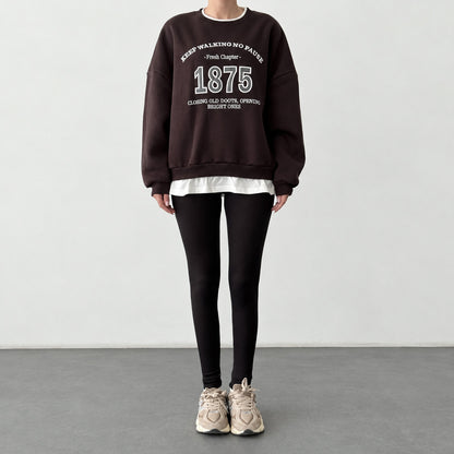 Trendy Sweatshirt - Fleece Inside