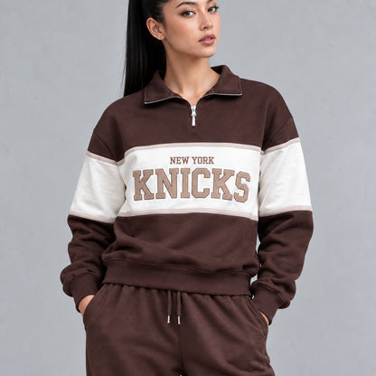 New York Contrast Quarter-Zip Sweatshirt