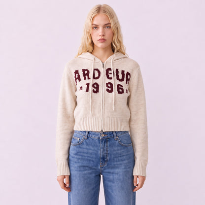 Trendy Cardigan - Beige - Standard Size