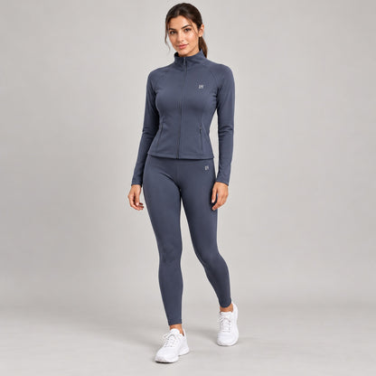Sculpted Zip-Up Jacket & Leggings Set