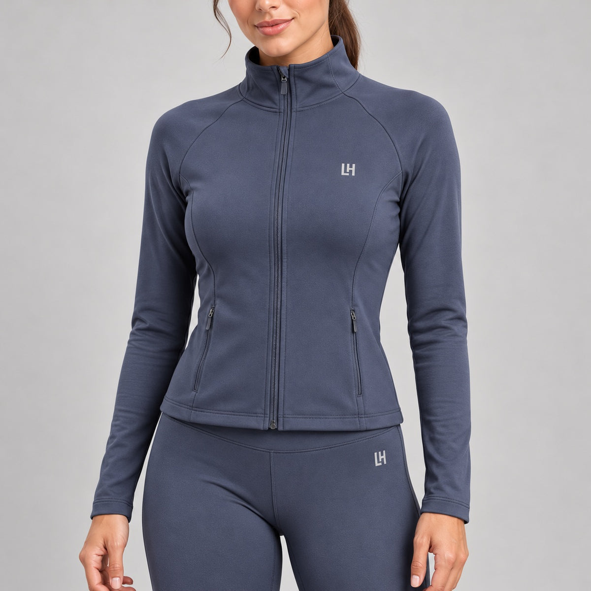 Sculpted Zip-Up Jacket & Leggings Set