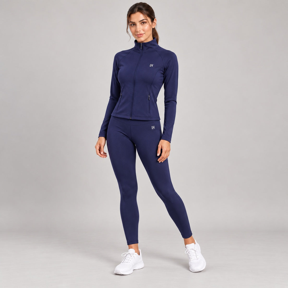 Sculpted Zip-Up Jacket & Leggings Set