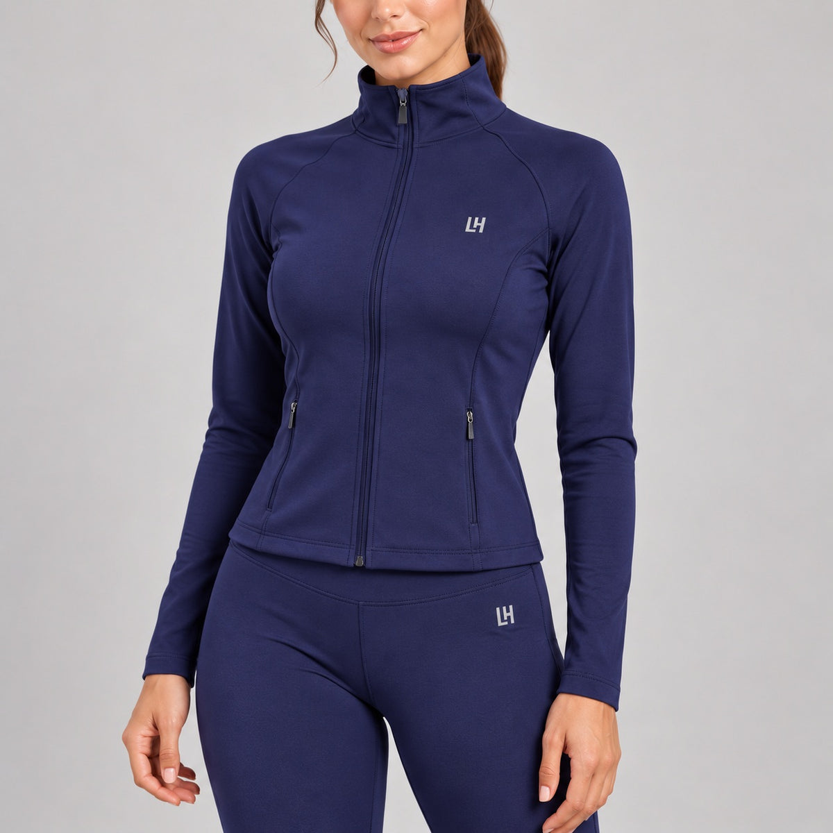 Sculpted Zip-Up Jacket & Leggings Set