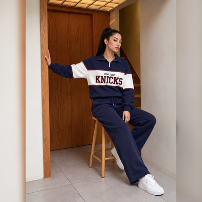 New York Contrast Quarter-Zip Sweatshirt