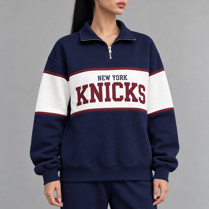 New York Contrast Quarter-Zip Sweatshirt