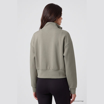 Zip-Up Jacket & Wide-Leg Pants Set