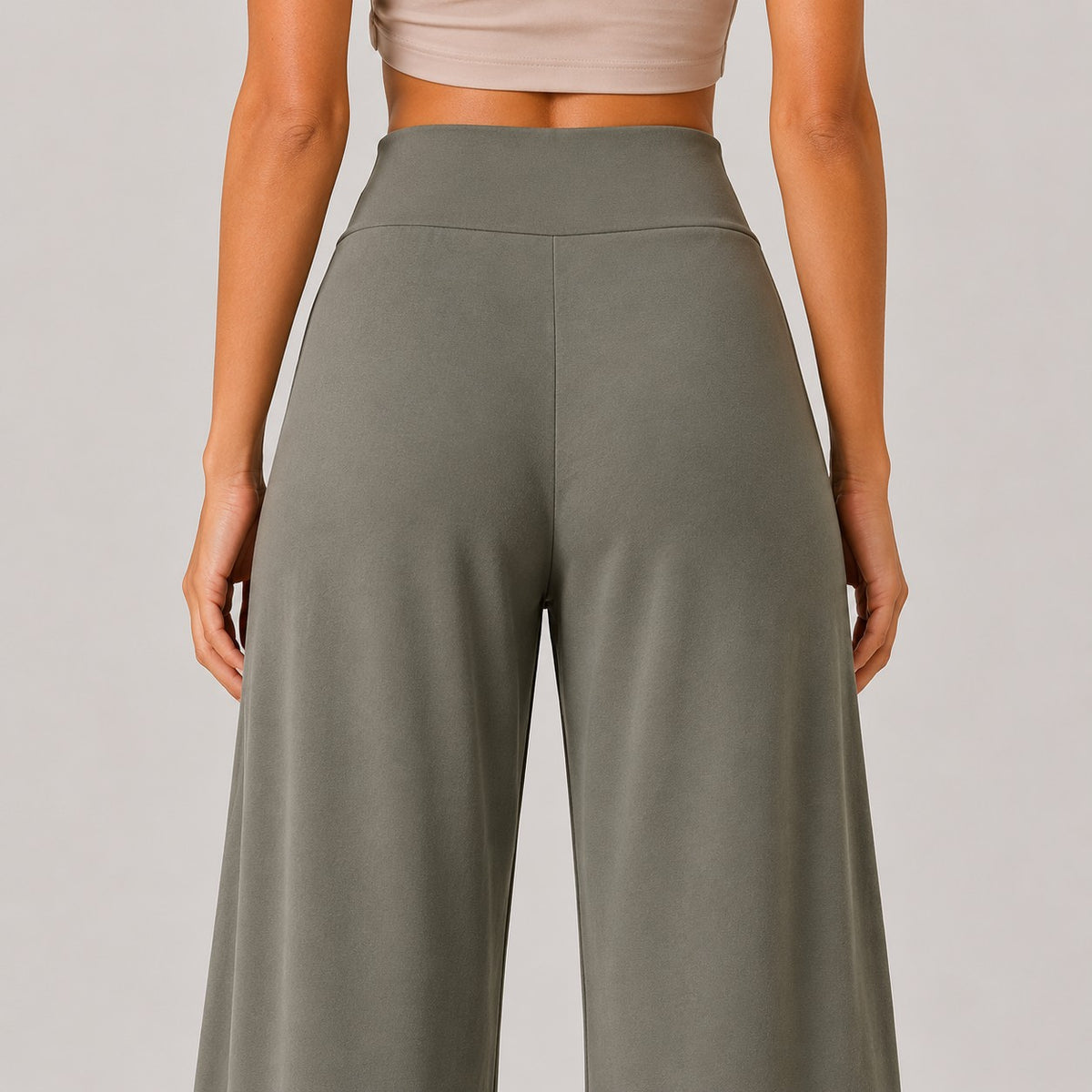 Zip-Up Jacket & Wide-Leg Pants Set