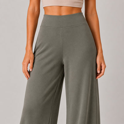 Zip-Up Jacket & Wide-Leg Pants Set
