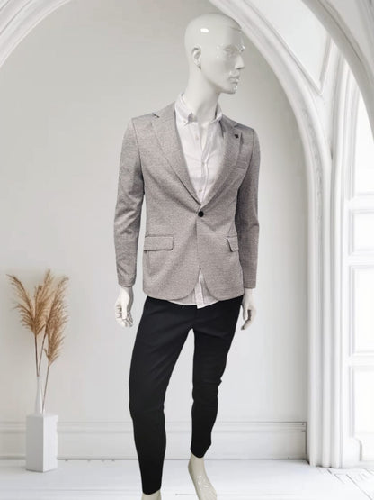 Men's Trendy Blazer - grey and black