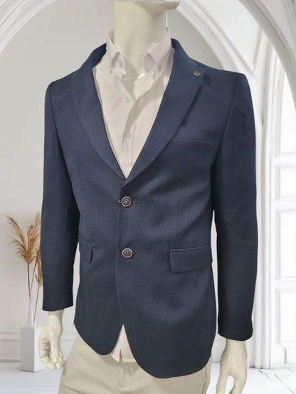 Men's Trendy Blazer - Navy Blue