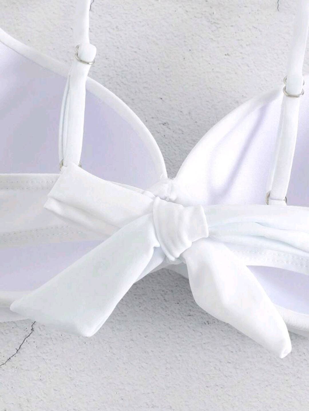 Twist Push Up Bikini Top - White