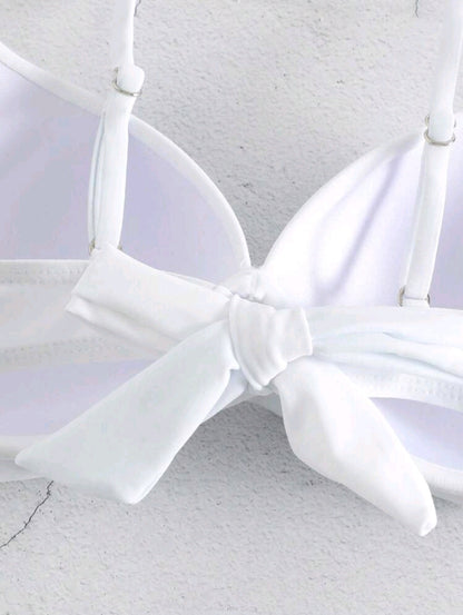 Twist Push Up Bikini Top - White