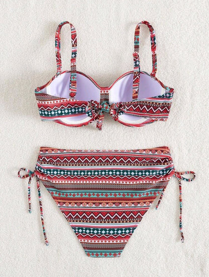 Trendy 2 pieces colorful Swimsuit