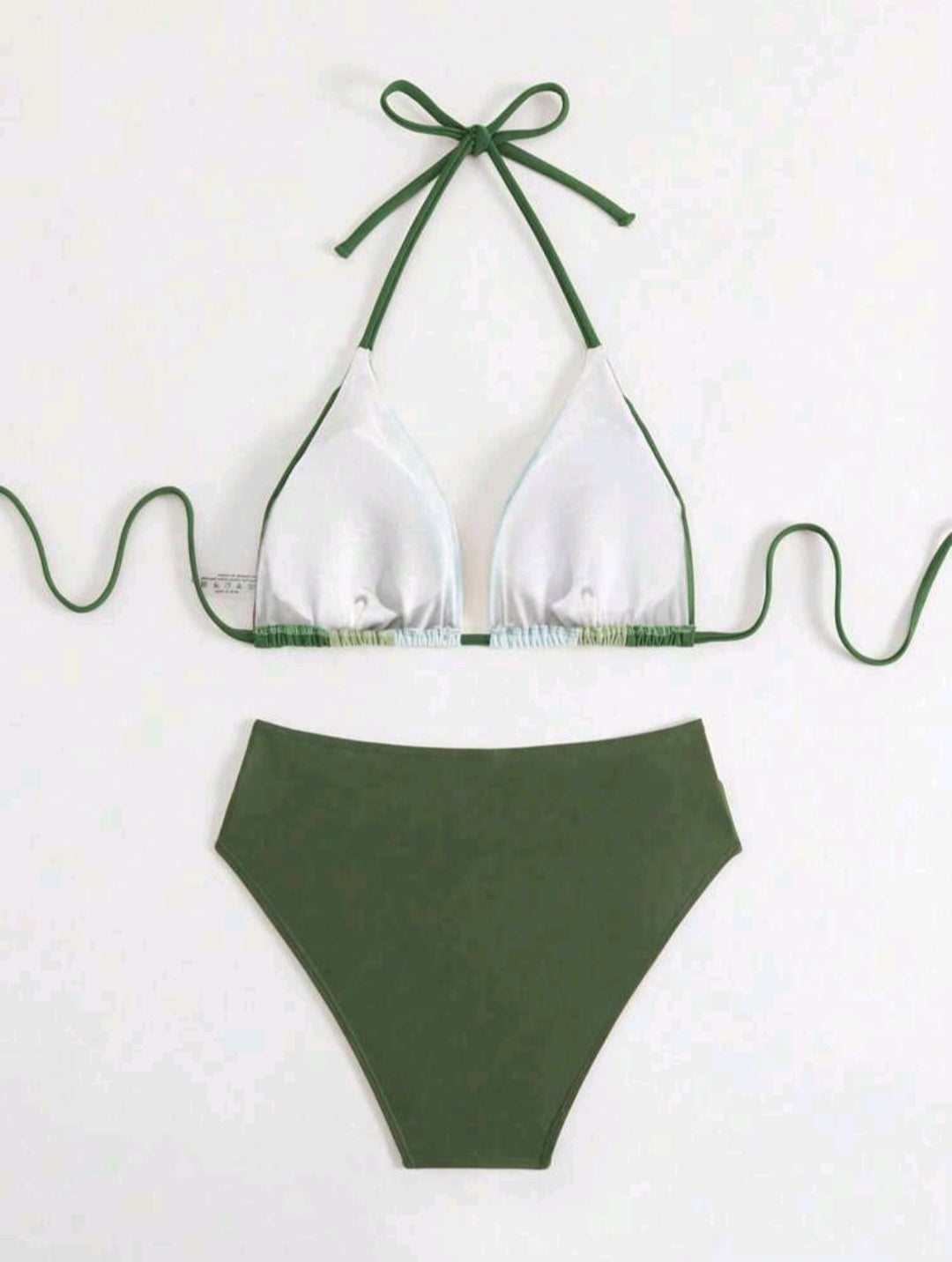 Trendy 2 Piece Triangle Multicolor Swimsuit