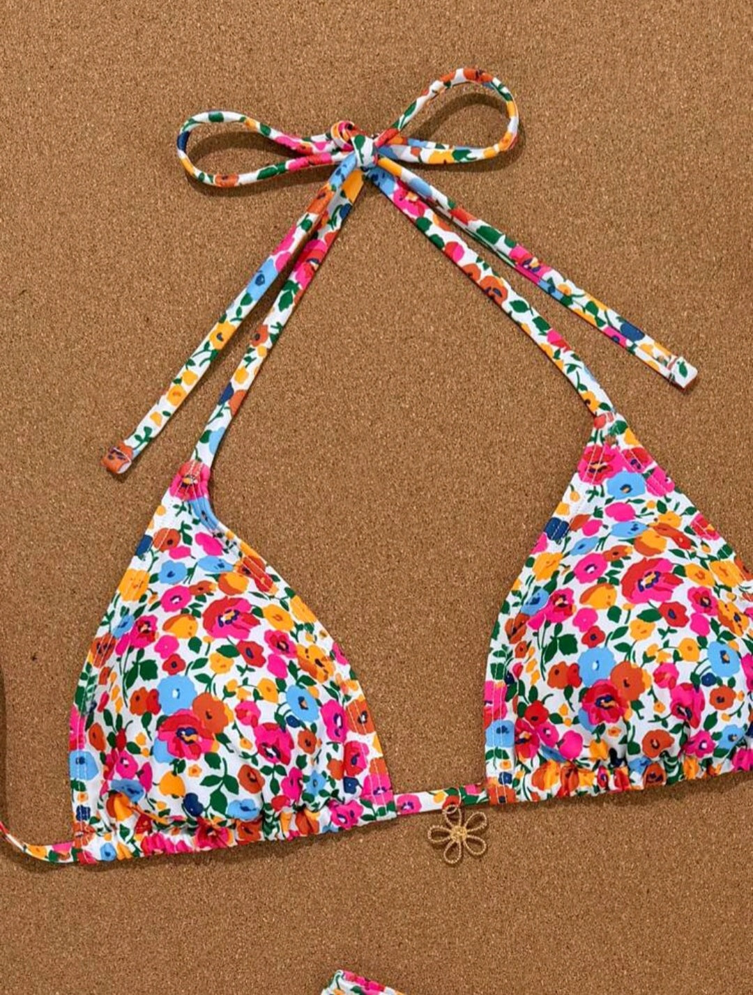 2 Piece Triangle Floral Bikini