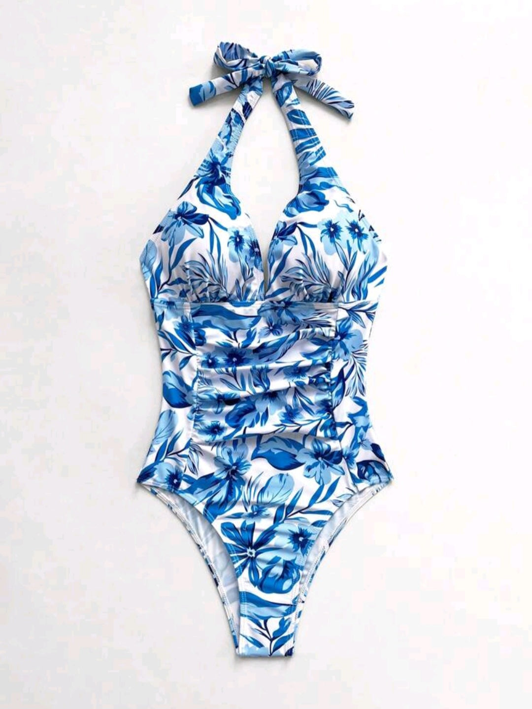 Trendy Swimsuit - One piece - Flower Blue
