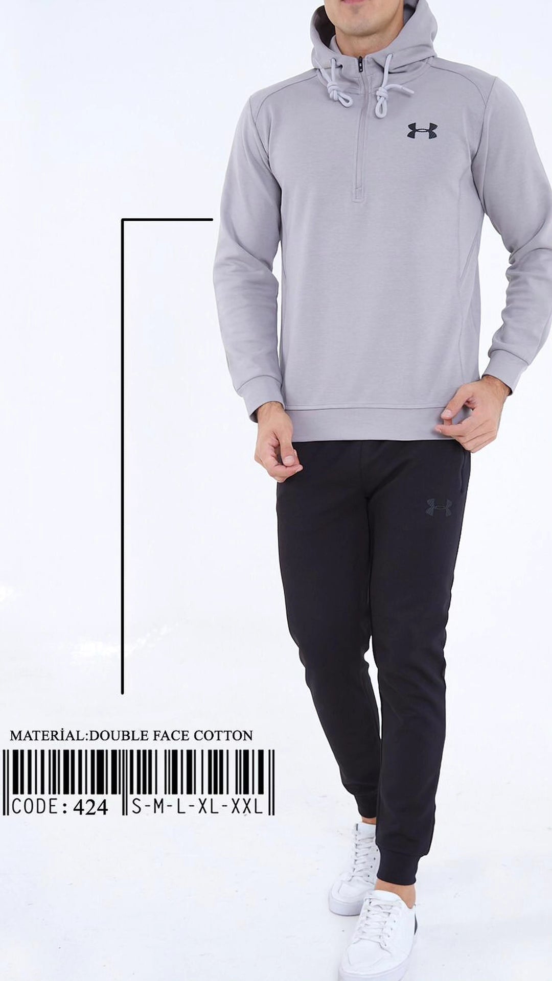 Cotton Sweatsuit - Half Zipper