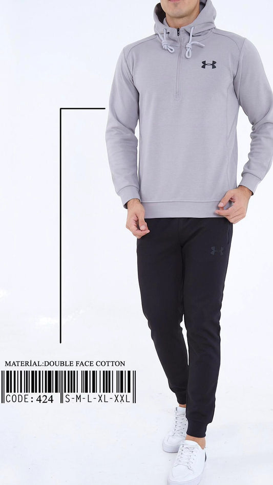 Cotton Sweatsuit - Half Zipper