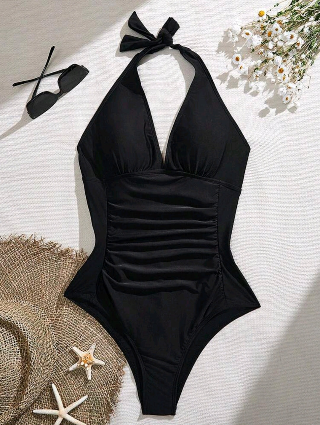 Trendy One piece Olive Green Swimwear