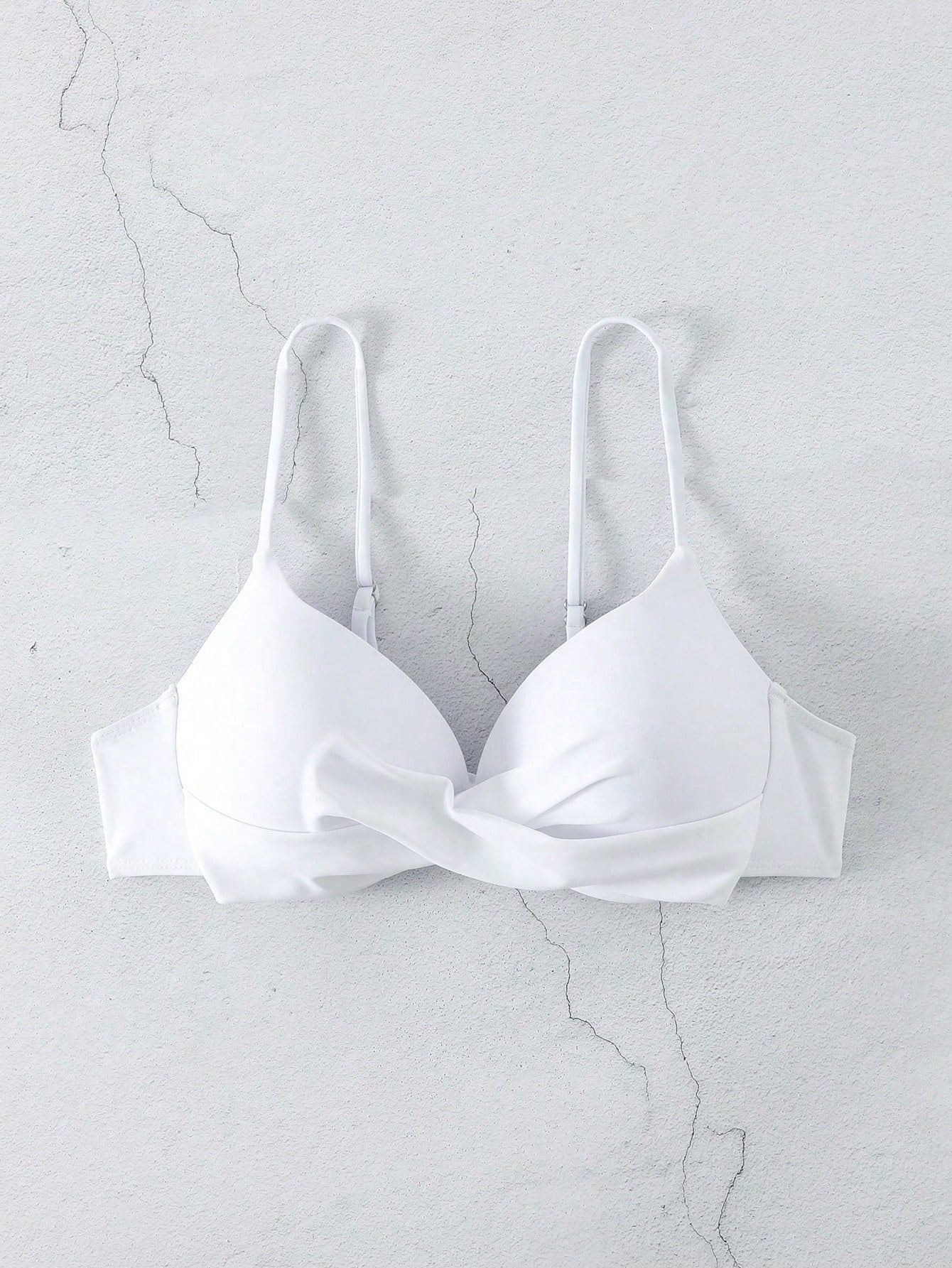 Twist Push Up Bikini Top - White