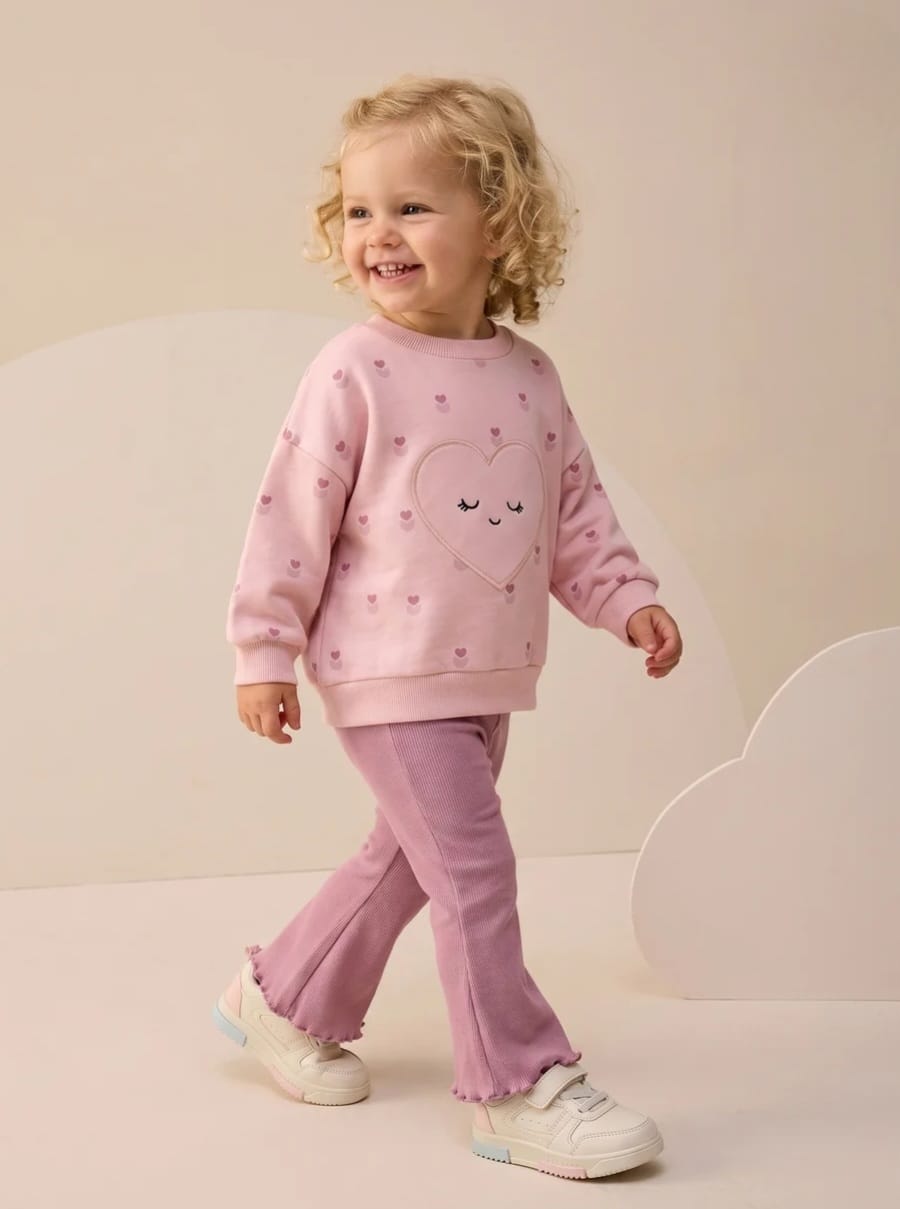 Trendy Kids Cotton Set - Purple Pink