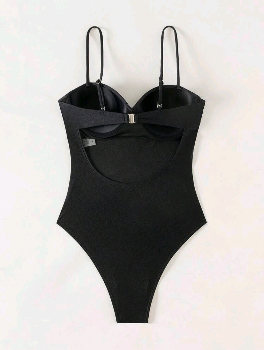 One Piece Strapless Black Bikini