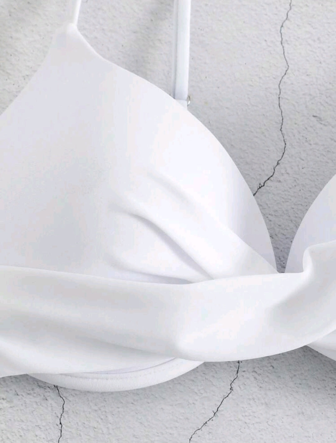 Twist Push Up Bikini Top - White