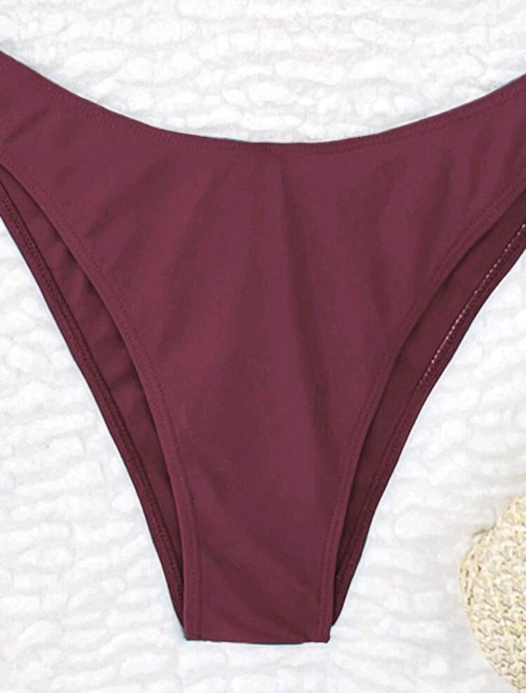 Trendy 2 pieces Swimsuit - black & burgundy