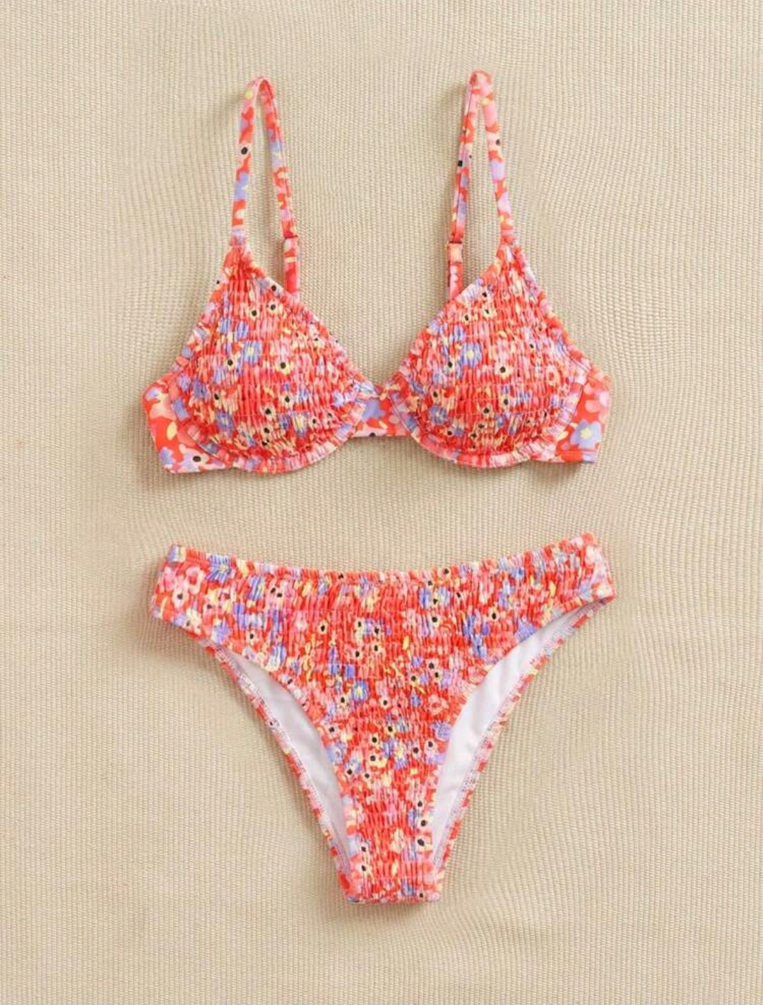 Trendy 2 Pieces Floral Bikini