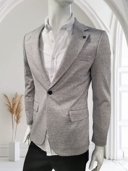 Men's Trendy Blazer - grey and black