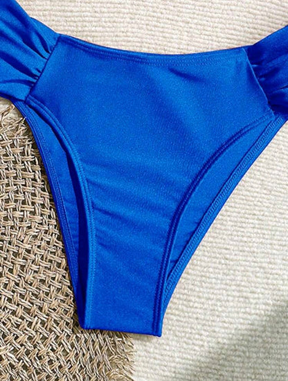 Trendy 2 Pieces Blue Swimwear
