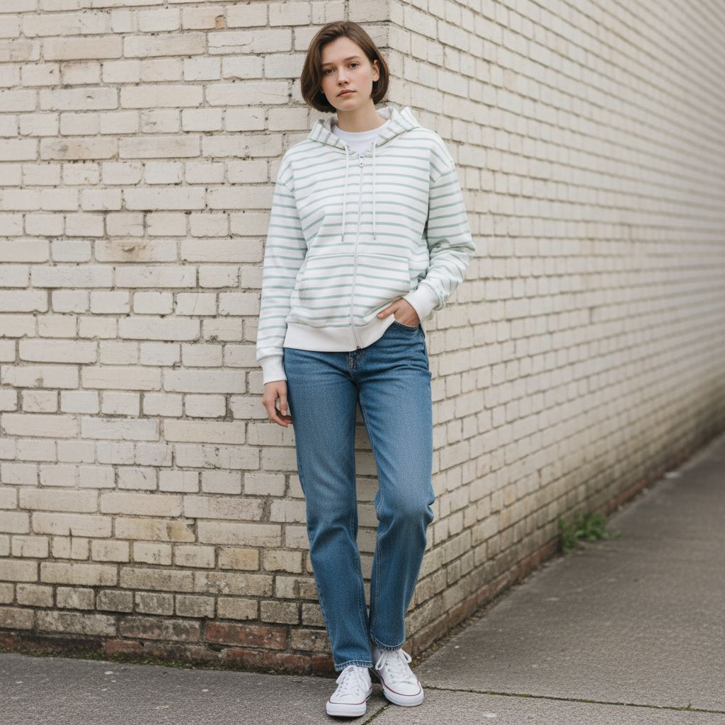 Trendy Zipper Hoodie