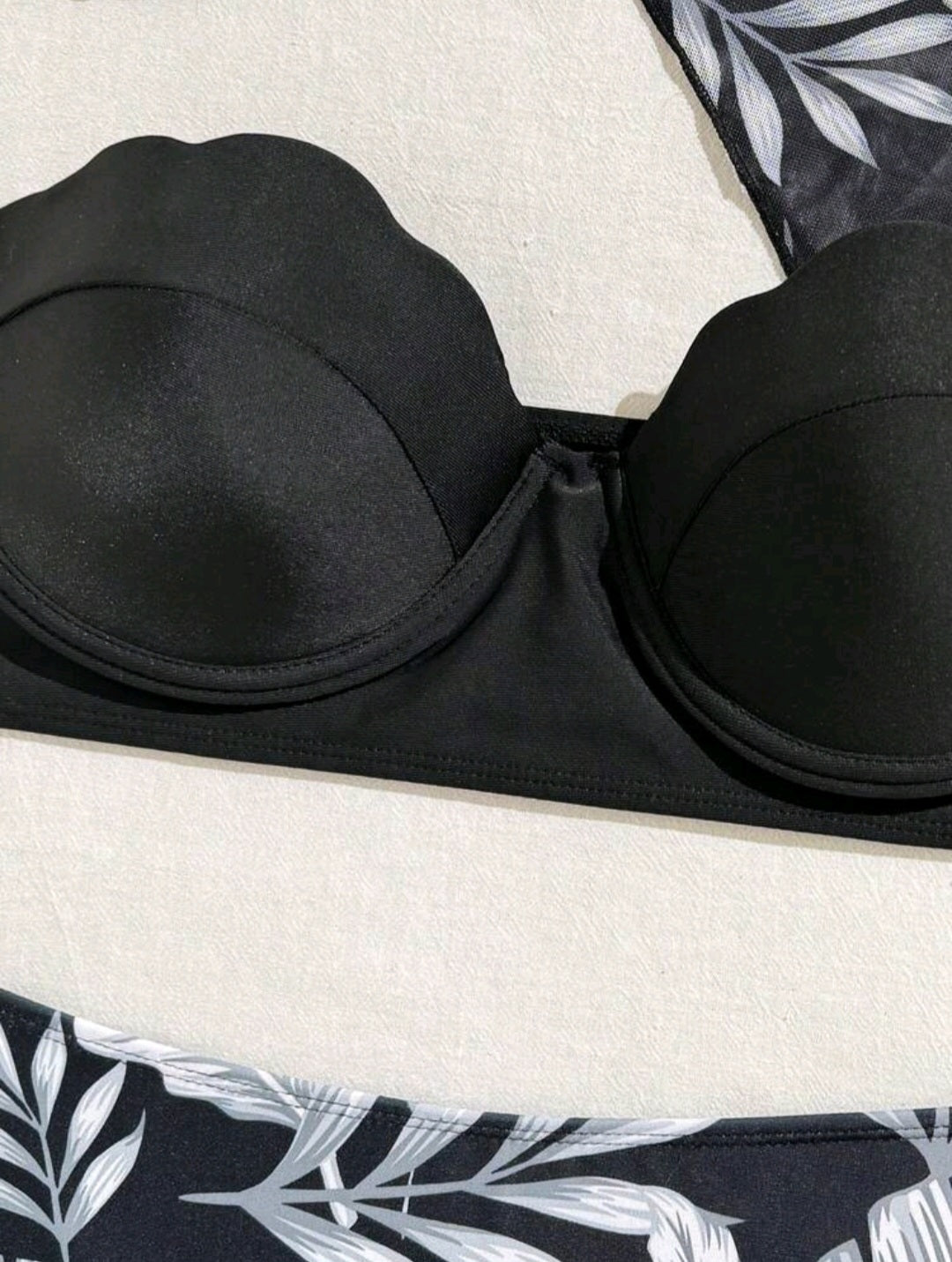 Trendy High Waisted Tropical 3pcs Bikini