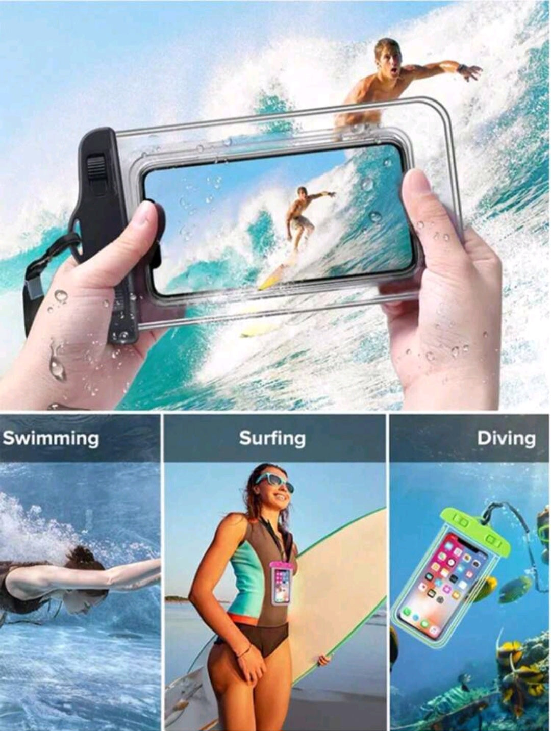 "1 piece" Waterproof Phone Pouch - Waterproof phone bag - Swimming Essentials