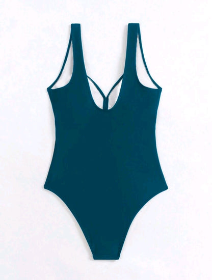 One Piece V Black Swimwear