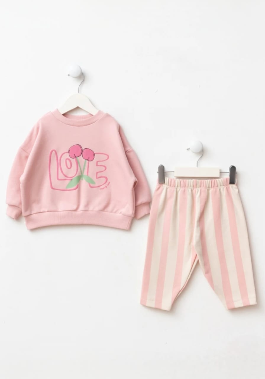 Trendy Kids Cotton Set - Pink