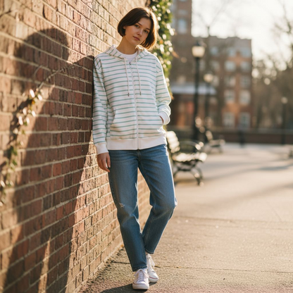 Trendy Zipper Hoodie