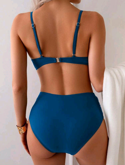 2 Pieces High Waisted Bikini - 3 Colors