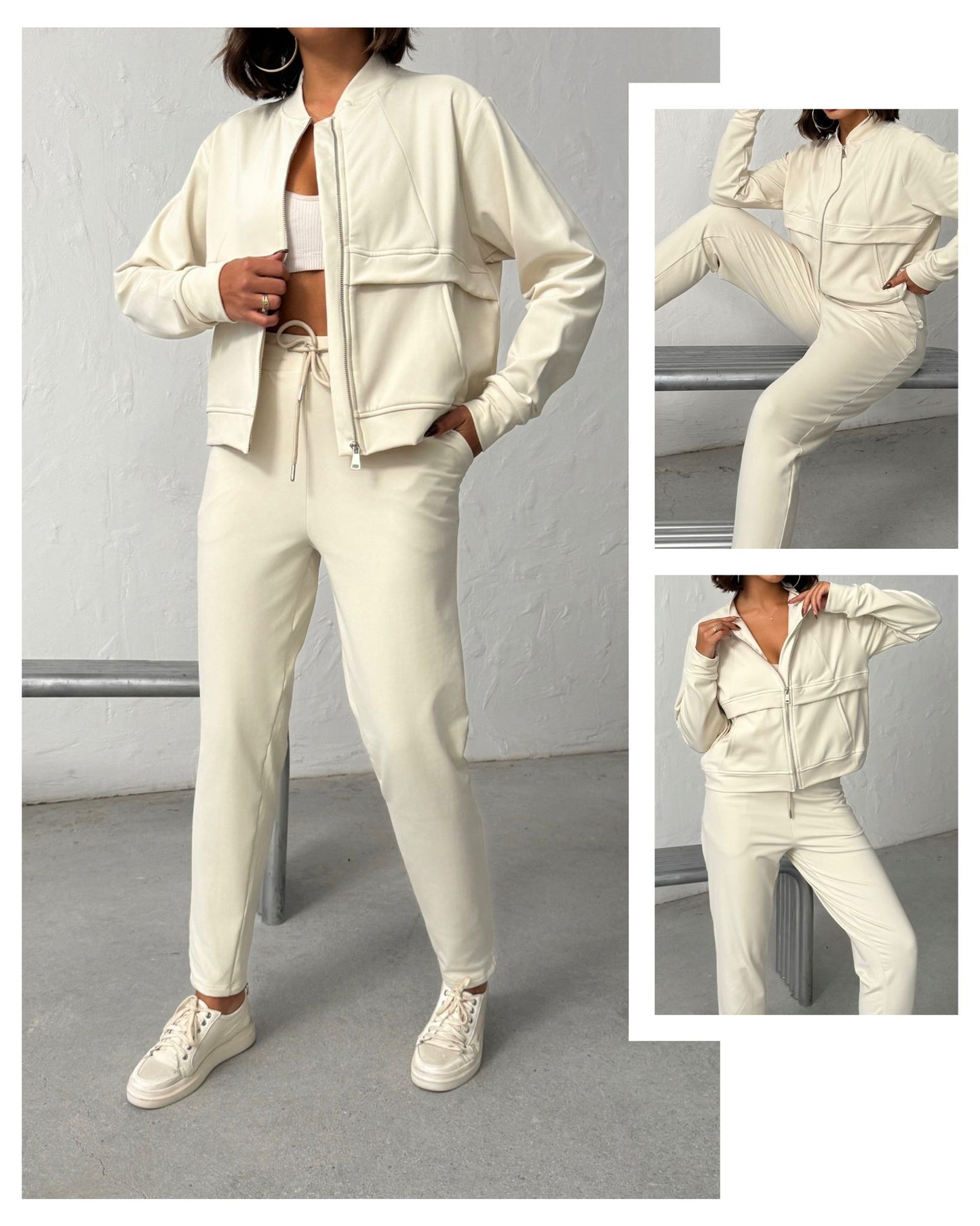 Trendy Sweatsuit - pants + jacket