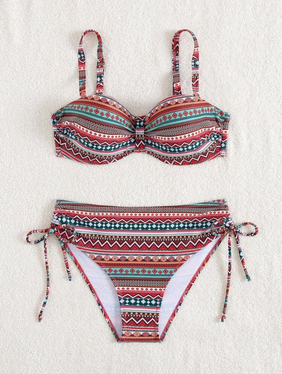 Trendy 2 pieces colorful Swimsuit